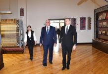 President Ilham Aliyev visited Aghstafa branch of “Azerkhalcha” OJSC (PHOTO)