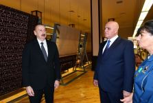 Azerbaijani president visits Tovuz branch of “Azerkhalcha” OJSC (PHOTO)