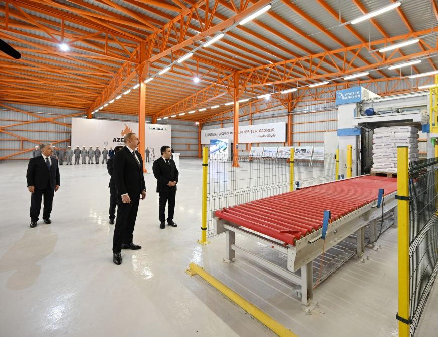 President Ilham Aliyev inaugurated lime factory in Gazakh (PHOTO/VIDEO)