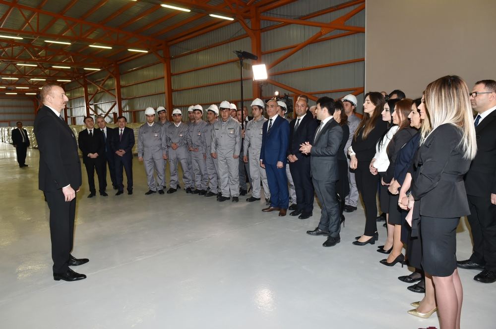 President Ilham Aliyev inaugurated lime factory in Gazakh (PHOTO/VIDEO)