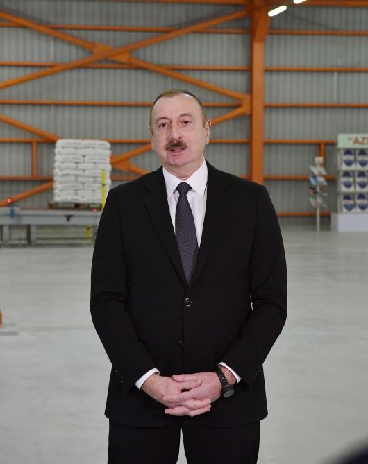 President Ilham Aliyev inaugurated lime factory in Gazakh (PHOTO/VIDEO)