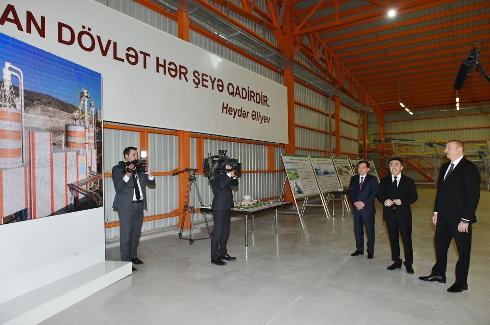 President Ilham Aliyev inaugurated lime factory in Gazakh (PHOTO/VIDEO)