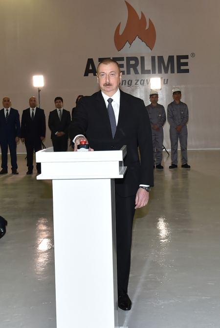 President Ilham Aliyev inaugurated lime factory in Gazakh (PHOTO/VIDEO)