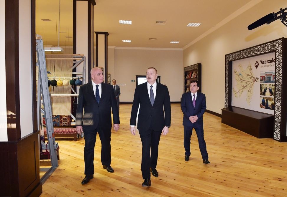 President Ilham Aliyev visited Gazakh branch of “Azerkhalcha” OJSC (PHOTO)
