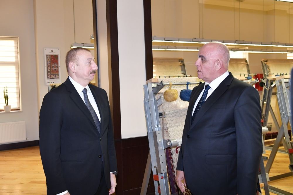 President Ilham Aliyev visited Gazakh branch of “Azerkhalcha” OJSC (PHOTO)