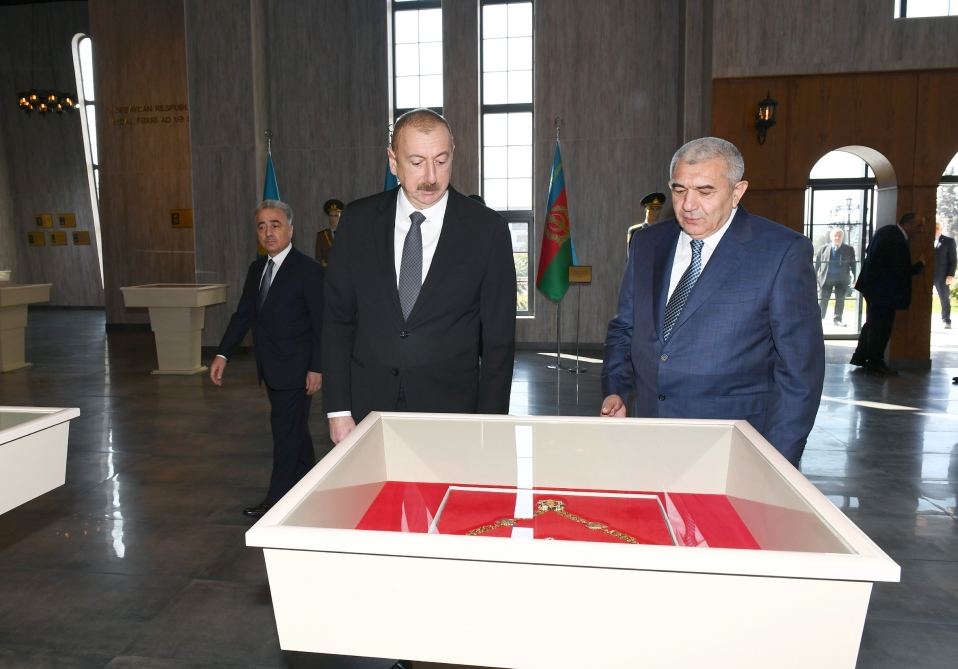 Azerbaijani president inaugurates State Symbols Museum in Tovuz district (PHOTO)