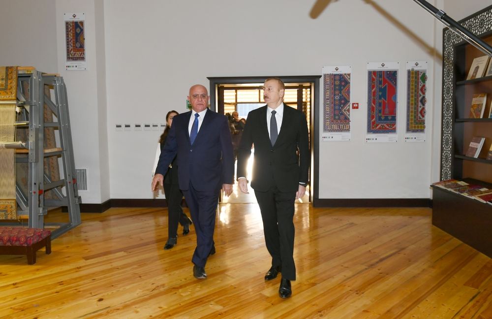 President Ilham Aliyev visited Aghstafa branch of “Azerkhalcha” OJSC (PHOTO)