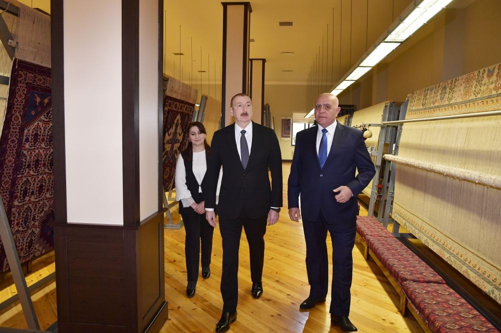 President Ilham Aliyev visited Aghstafa branch of “Azerkhalcha” OJSC (PHOTO)