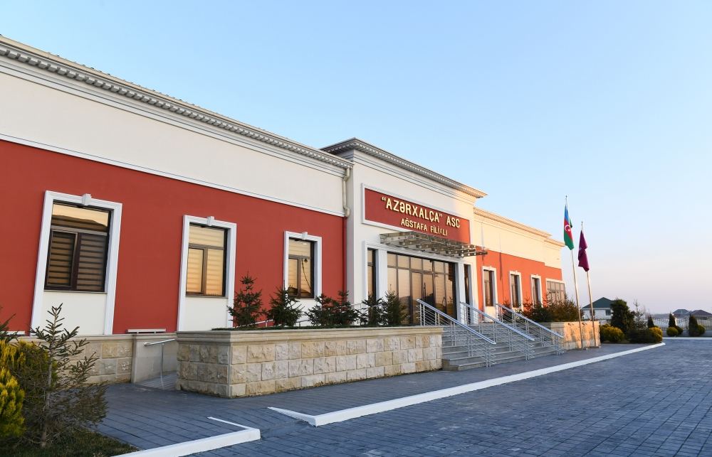 President Ilham Aliyev visited Aghstafa branch of “Azerkhalcha” OJSC (PHOTO)