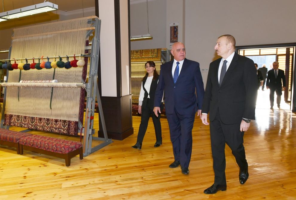 President Ilham Aliyev visited Aghstafa branch of “Azerkhalcha” OJSC (PHOTO)