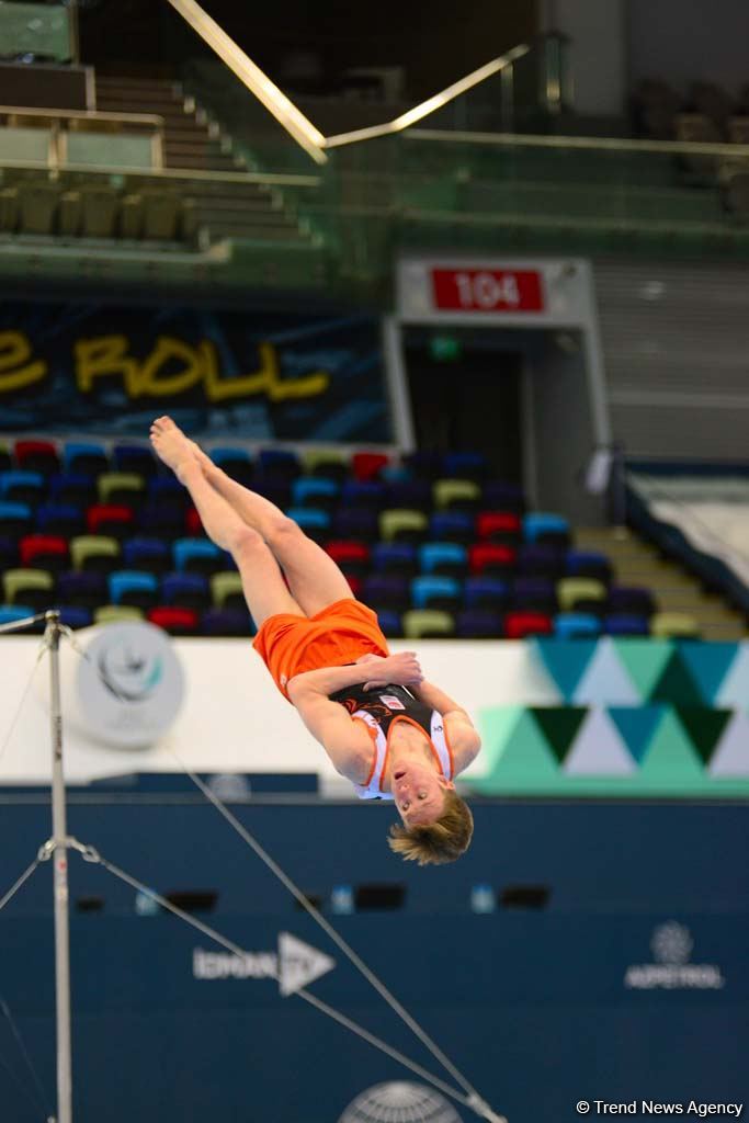 Competitions of AGF Junior Trophy International Tournament in Men's Artistic Gymnastics continue in Baku National Gymnastics Arena (PHOTO