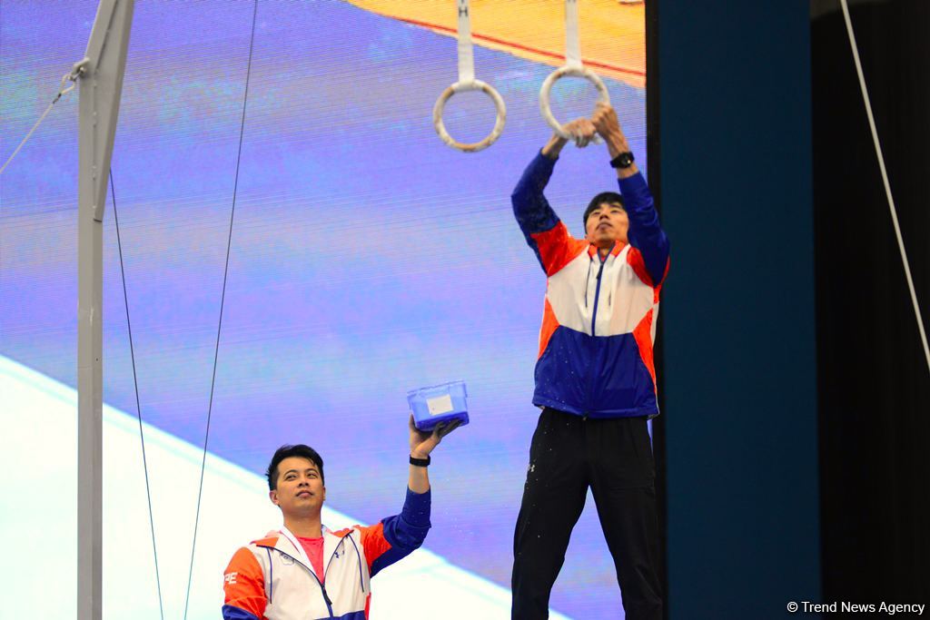 Finals of AGF Junior Trophy International Tournament in Men's Artistic Gymnastics continue at National Gymnastics Arena (PHOTO)