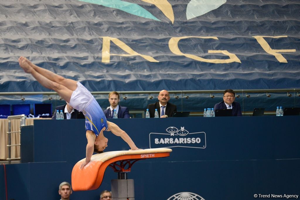Finals of AGF Junior Trophy International Tournament in Men's Artistic Gymnastics continue at National Gymnastics Arena (PHOTO)