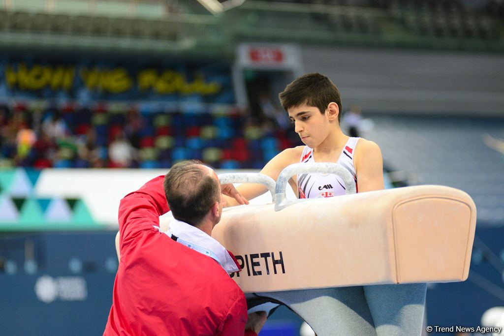 Finals of AGF Junior Trophy International Tournament in Men's Artistic Gymnastics continue at National Gymnastics Arena (PHOTO)