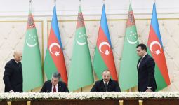Azerbaijan, Turkmenistan signed bilateral documents (PHOTO) (VIDEO)