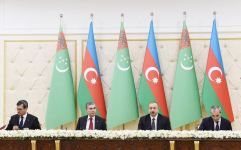 Azerbaijan, Turkmenistan signed bilateral documents (PHOTO) (VIDEO)