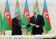 Azerbaijan, Turkmenistan signed bilateral documents (PHOTO) (VIDEO)