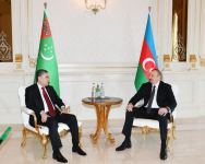President Ilham Aliyev and President Gurbanguly Berdimuhamedov held one-on-one meeting (PHOTO/VIDEO)