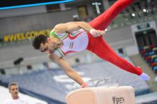 Podium training of athletes involved in FIG Artistic Gymnastics Apparatus World Cup underway at National Gymnastics Arena in Baku (PHOTO)