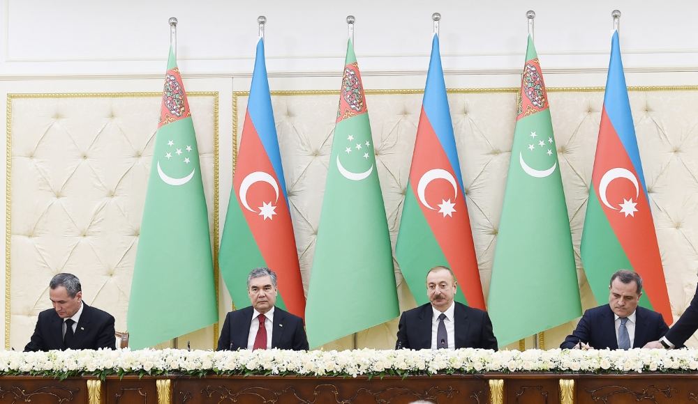 Azerbaijan, Turkmenistan signed bilateral documents (PHOTO) (VIDEO)