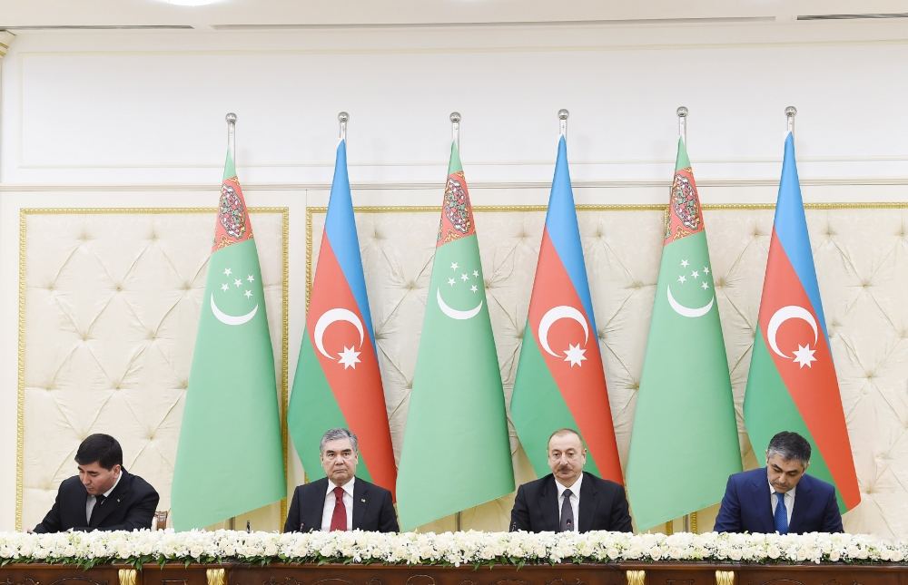 Azerbaijan, Turkmenistan signed bilateral documents (PHOTO) (VIDEO)