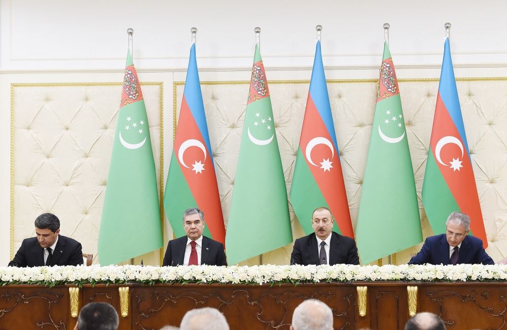 Azerbaijan, Turkmenistan signed bilateral documents (PHOTO) (VIDEO)
