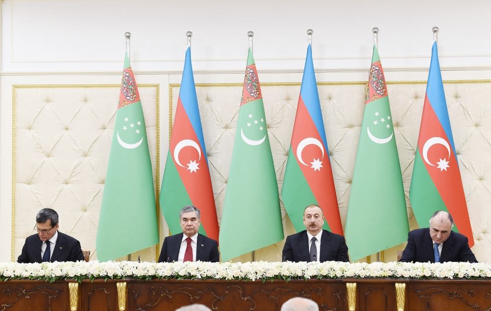 Azerbaijan, Turkmenistan signed bilateral documents (PHOTO) (VIDEO)