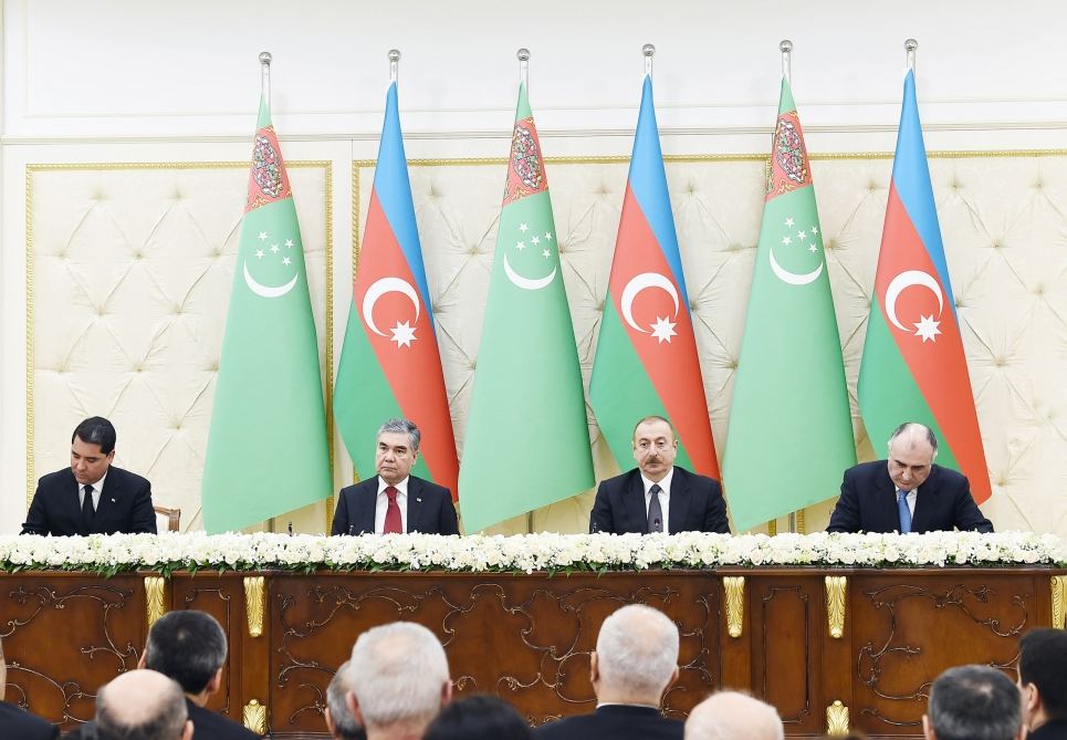 Azerbaijan, Turkmenistan signed bilateral documents (PHOTO) (VIDEO)