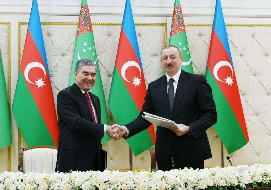 Azerbaijan, Turkmenistan signed bilateral documents (PHOTO) (VIDEO)