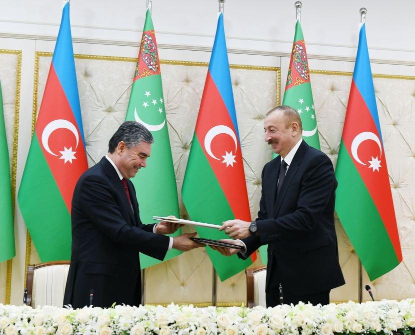 Azerbaijan, Turkmenistan signed bilateral documents (PHOTO) (VIDEO)