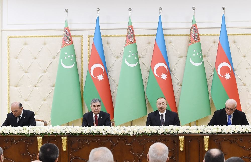 Azerbaijan, Turkmenistan signed bilateral documents (PHOTO) (VIDEO)