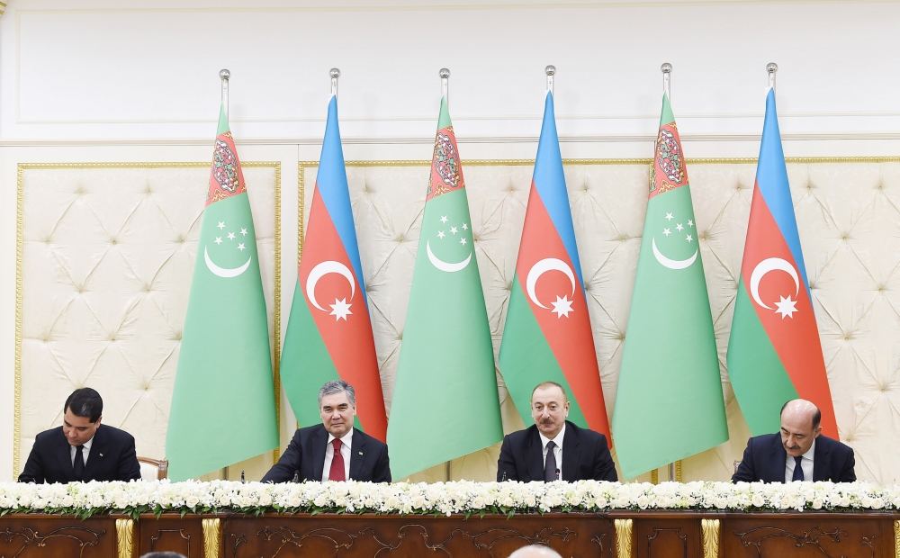 Azerbaijan, Turkmenistan signed bilateral documents (PHOTO) (VIDEO)