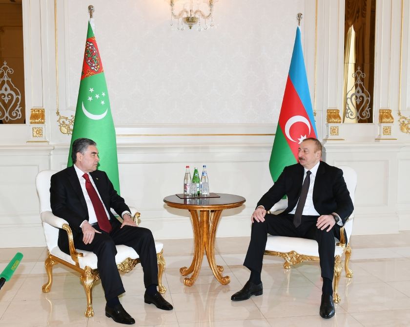 President Ilham Aliyev and President Gurbanguly Berdimuhamedov held one-on-one meeting (PHOTO/VIDEO)