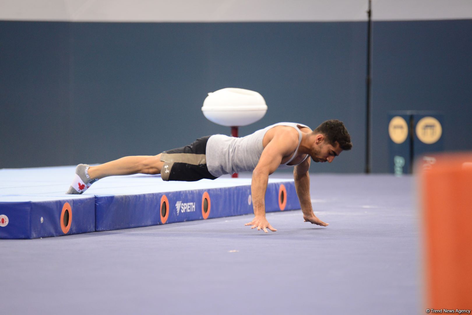 Podium training of athletes involved in FIG Artistic Gymnastics Apparatus World Cup underway at National Gymnastics Arena in Baku (PHOTO)