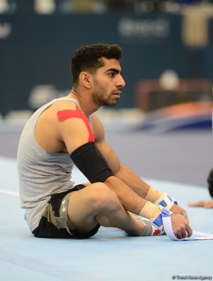 Podium training of athletes involved in FIG Artistic Gymnastics Apparatus World Cup underway at National Gymnastics Arena in Baku (PHOTO)