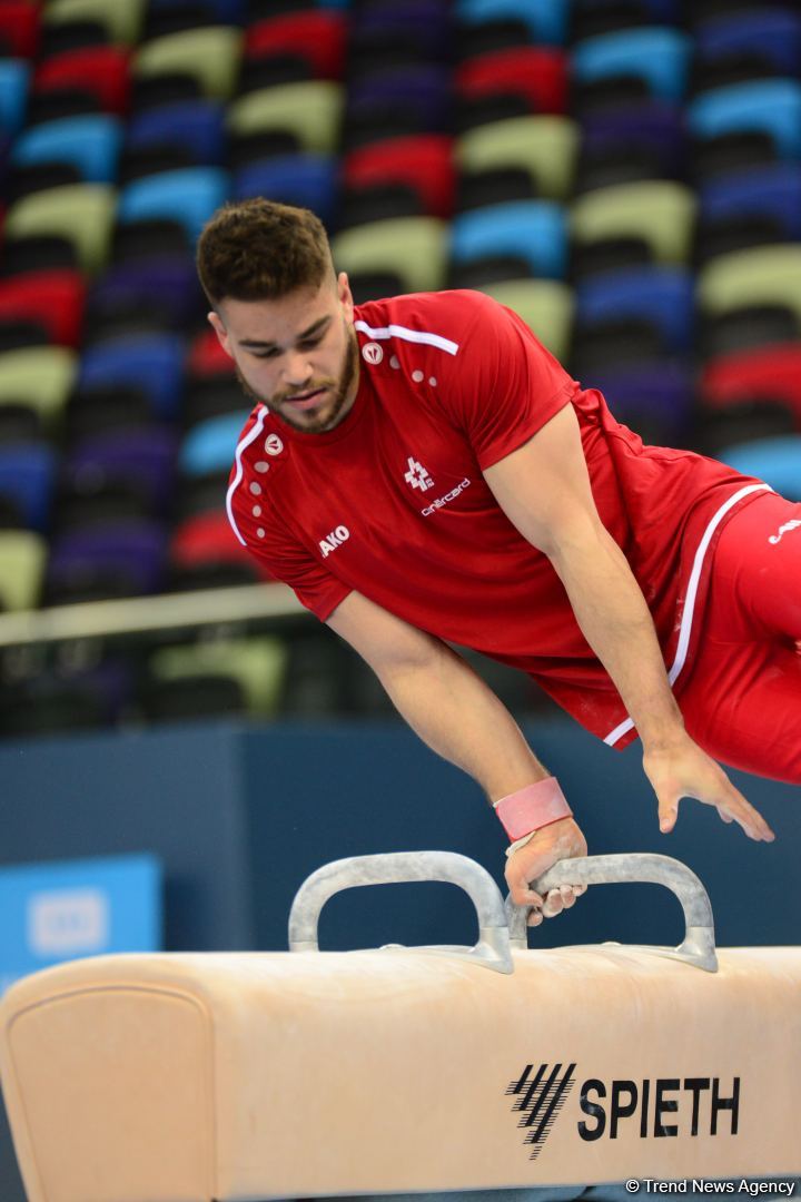 Podium training of athletes involved in FIG Artistic Gymnastics Apparatus World Cup underway at National Gymnastics Arena in Baku (PHOTO)