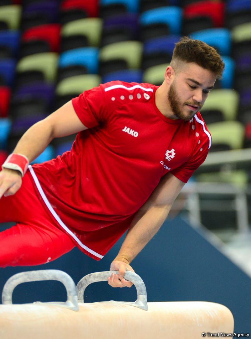 Podium training of athletes involved in FIG Artistic Gymnastics Apparatus World Cup underway at National Gymnastics Arena in Baku (PHOTO)