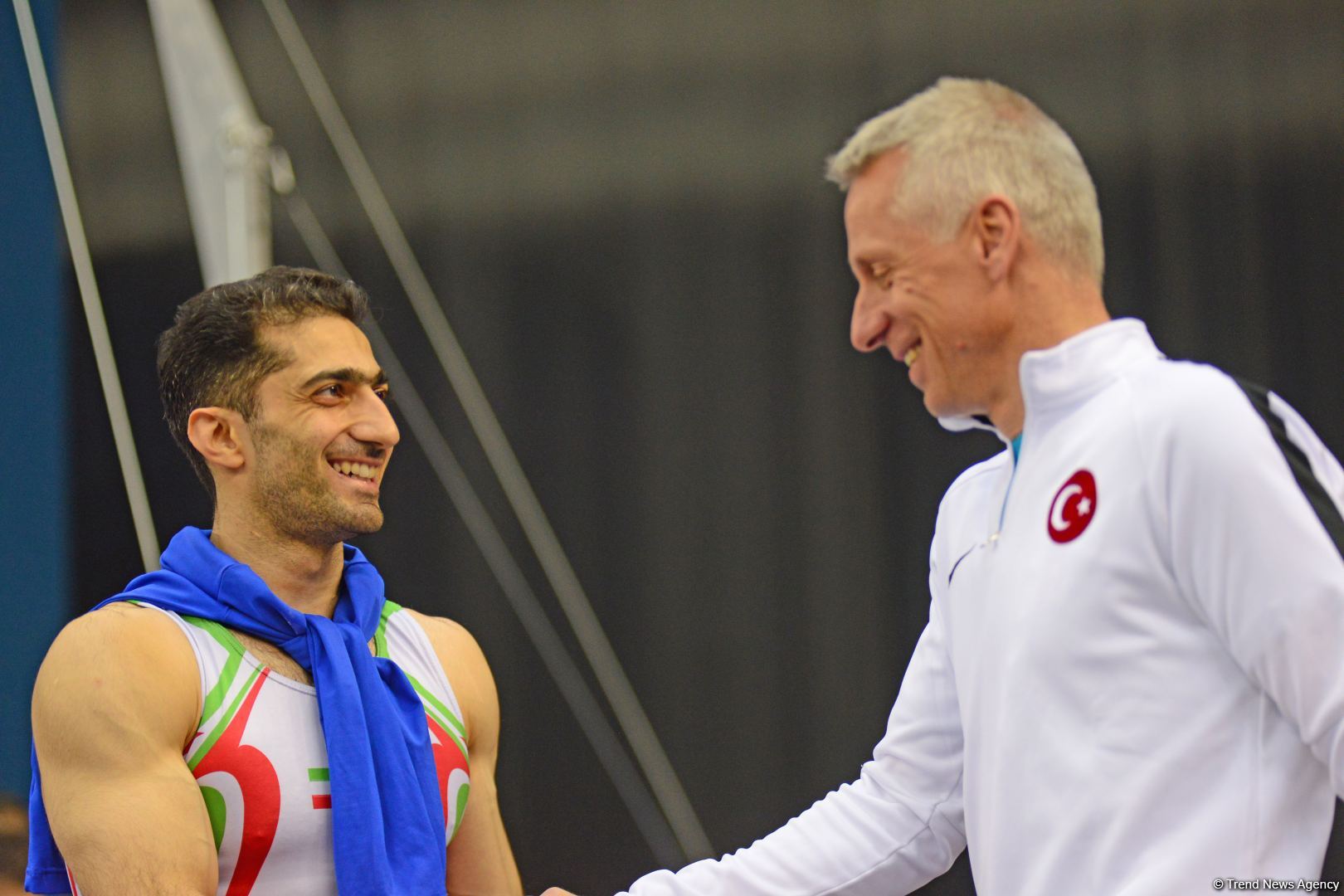 Podium training of athletes involved in FIG Artistic Gymnastics Apparatus World Cup underway at National Gymnastics Arena in Baku (PHOTO)