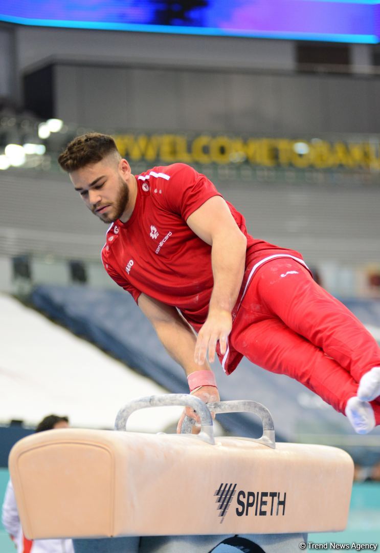 Podium training of athletes involved in FIG Artistic Gymnastics Apparatus World Cup underway at National Gymnastics Arena in Baku (PHOTO)