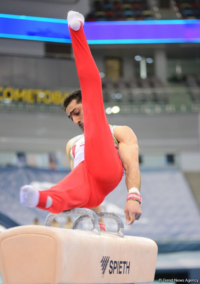 Podium training of athletes involved in FIG Artistic Gymnastics Apparatus World Cup underway at National Gymnastics Arena in Baku (PHOTO)