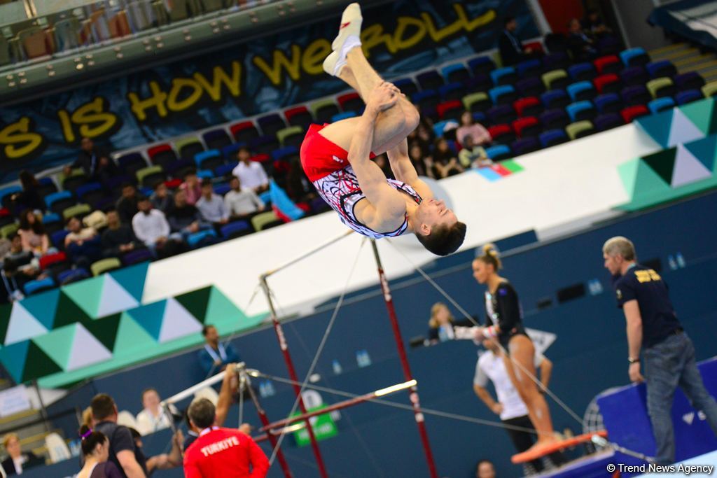First day of FIG Artistic Gymnastics Apparatus World Cup kicks off in Baku (PHOTO)