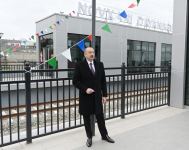 President Ilham Aliyev inaugurated Pirshaghi-Goradil-Novkhani-Sumgayit section of Absheron circular railway after renovation (PHOTO/VIDEO)