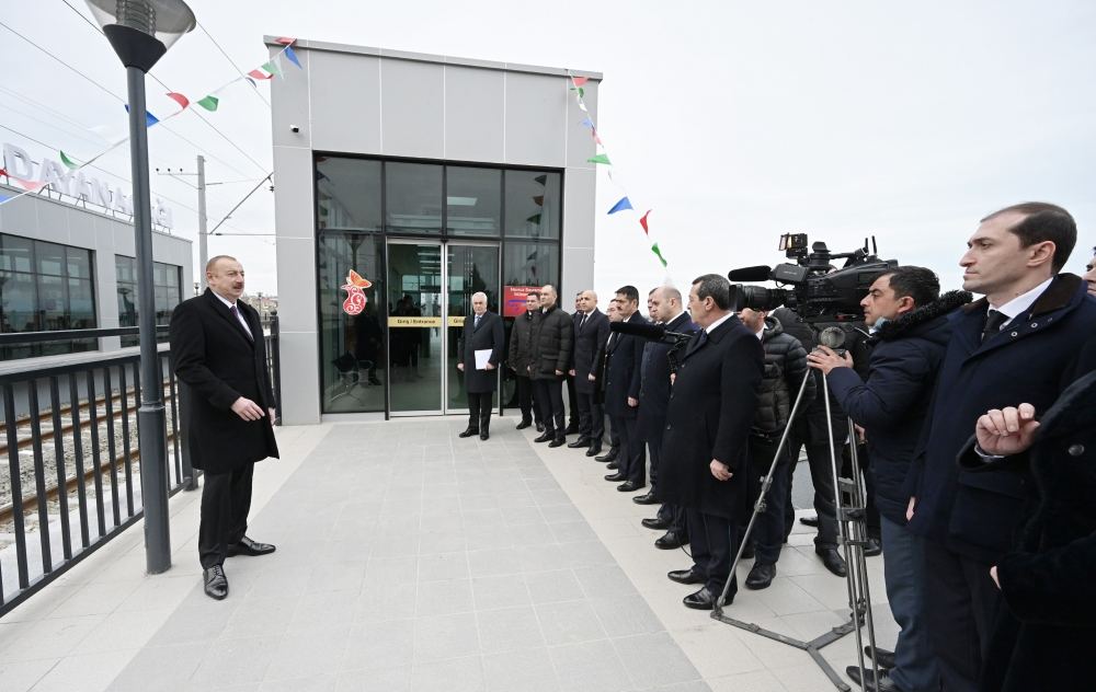 President Ilham Aliyev inaugurated Pirshaghi-Goradil-Novkhani-Sumgayit section of Absheron circular railway after renovation (PHOTO/VIDEO)