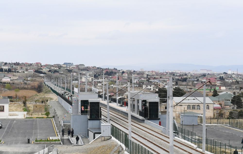 President Ilham Aliyev inaugurated Pirshaghi-Goradil-Novkhani-Sumgayit section of Absheron circular railway after renovation (PHOTO/VIDEO)