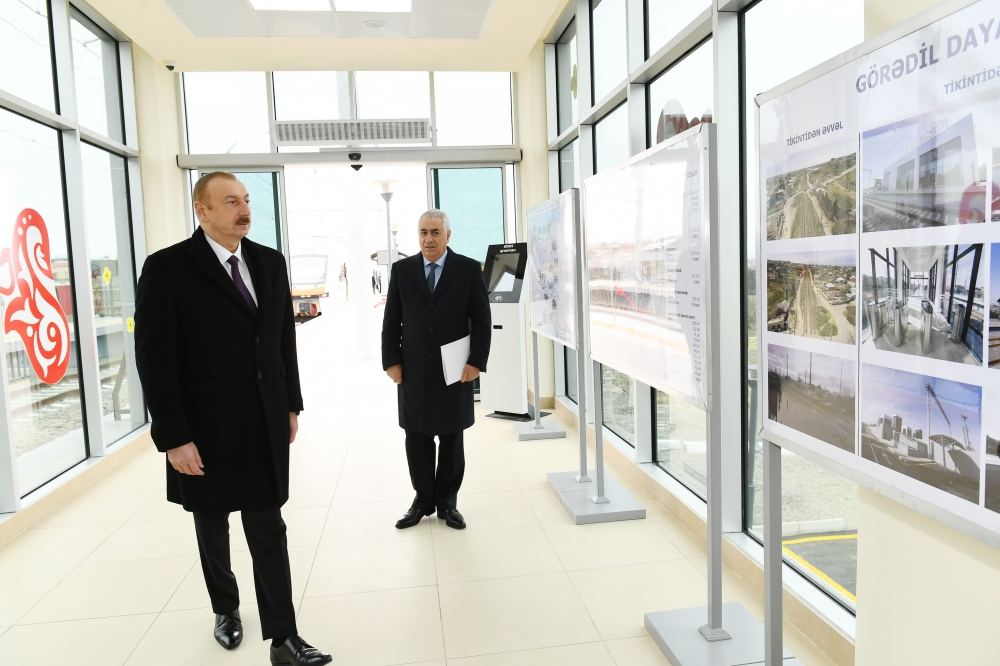 President Ilham Aliyev inaugurated Pirshaghi-Goradil-Novkhani-Sumgayit section of Absheron circular railway after renovation (PHOTO/VIDEO)