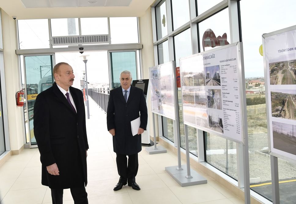 President Ilham Aliyev inaugurated Pirshaghi-Goradil-Novkhani-Sumgayit section of Absheron circular railway after renovation (PHOTO/VIDEO)
