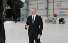 President Ilham Aliyev, First Lady Mehriban Aliyeva attend opening of medical masks manufacturing enterprise in Sumgayit Chemical Industrial Park (PHOTO/VIDEO)