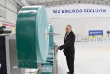 President Ilham Aliyev, First Lady Mehriban Aliyeva attend opening of medical masks manufacturing enterprise in Sumgayit Chemical Industrial Park (PHOTO/VIDEO)