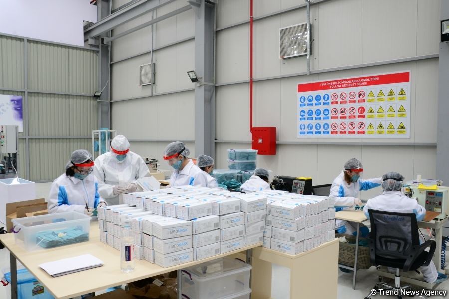 Azerbaijan launches production of medical masks (PHOTO/VIDEO) (UPDATE)