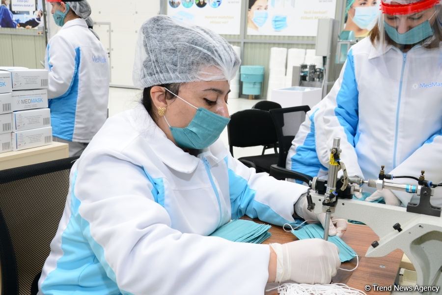 Azerbaijan launches production of medical masks (PHOTO/VIDEO) (UPDATE)